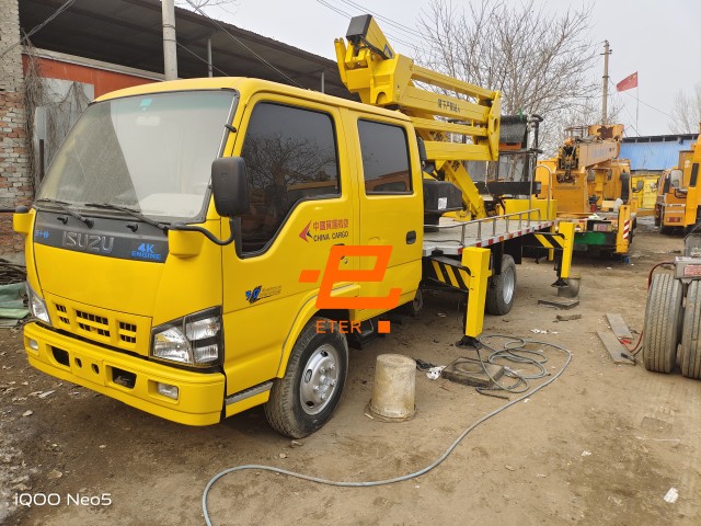 Used 20Meters Isuzu Hydraulic Aerial Cage Online For Sale